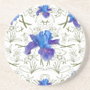 Romantic flowers in English cottage garden Coaster