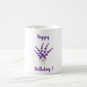 Romantic Flowers Lavender Provence Birthday Party Coffee Mug