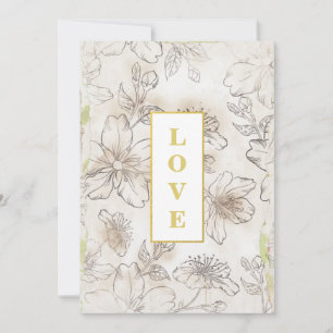 *~ Romantic Flowers LOVE AR26 QR  RSVP Wedding Invitation