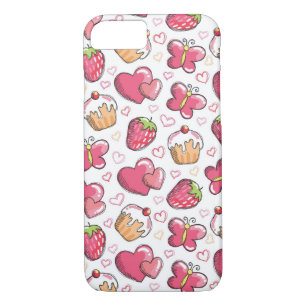 romantic food pattern iPhone 8/7 case