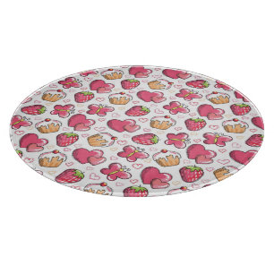 romantic food pattern cutting board