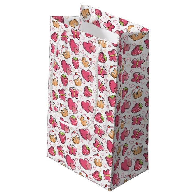 romantic food pattern small gift bag (Back Angled)