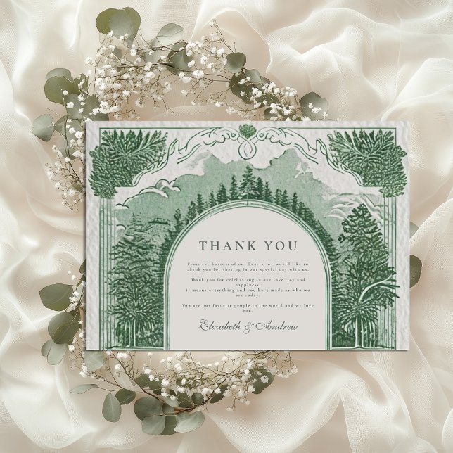 Romantic Forest Scene Thank You Card (Creator Uploaded)