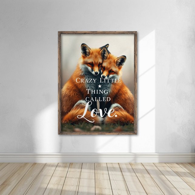 Romantic Fox Love Illustration Poster (Creator Uploaded)
