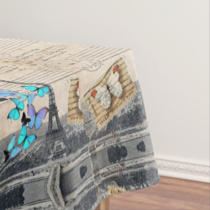 romantic french france travel paris eiffel tower tablecloth