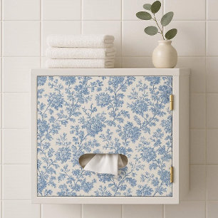  Romantic French toile de Jouy Powder Blue Floral  Tissue Paper