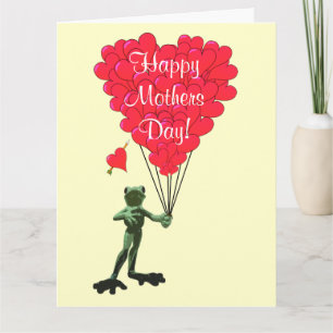 Romantic frog mothers day card