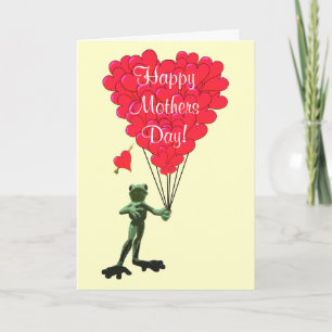 Romantic frog mothers day card