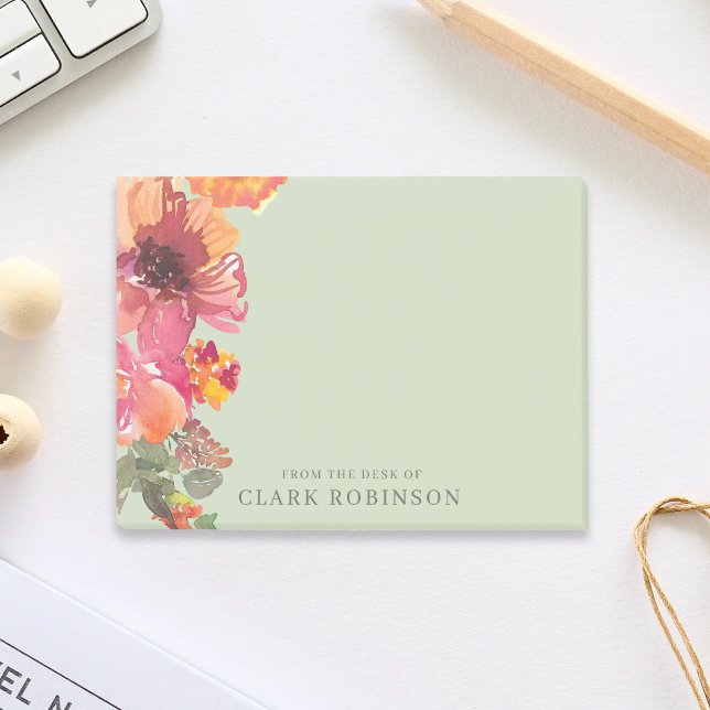 Romantic From The Desk Of Watercolour Floral Post-it Notes (Creator Uploaded)