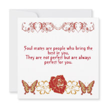 Romantic Fun Love Quote Soulmates Floral Custom