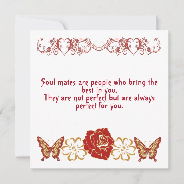 Romantic Fun Love Quote Soulmates Floral Custom (Front)