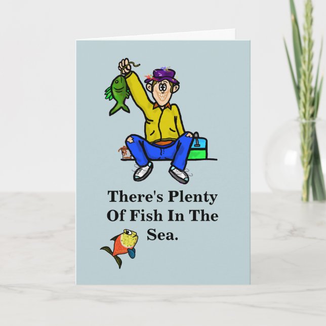 Romantic & Funny Fishing Anniversary Card (Front)
