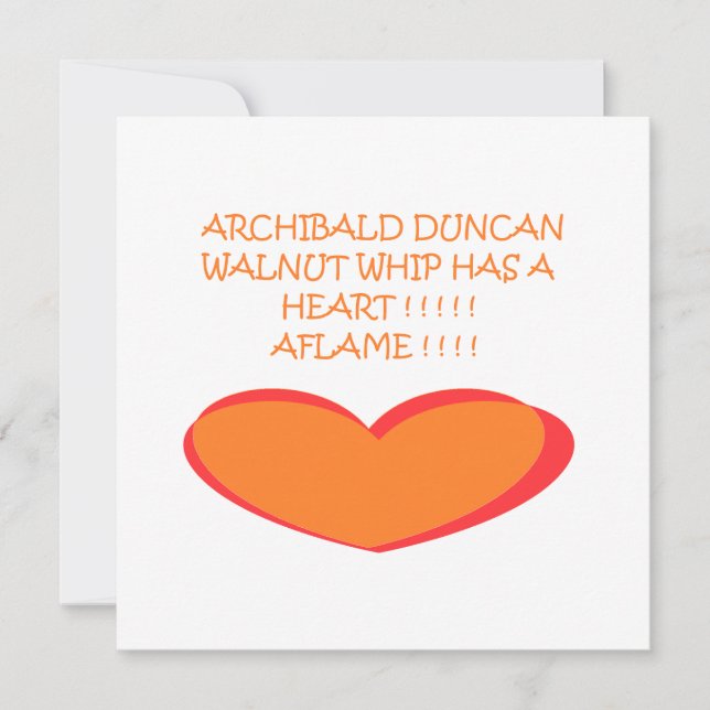 ROMANTIC FUNNY JOKE DESIGN COLORS ORANGE WHITE (Front)