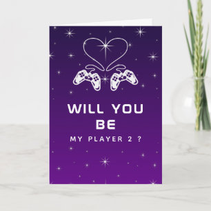 Romantic Gamer Geek Gaming Theme Valentine's Day Card