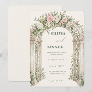 Romantic Garden Arch Wedding Invitation – Elegant