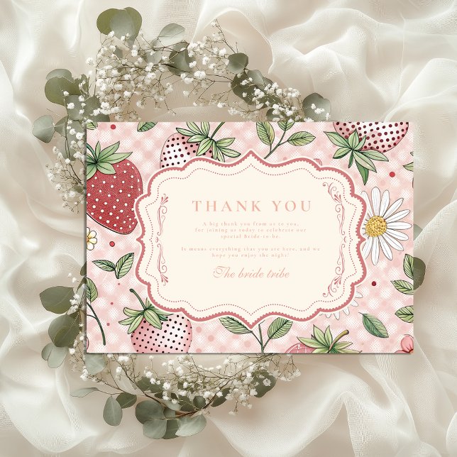 Romantic Garden Berry Bridal Shower Thank You Card (Creator Uploaded)