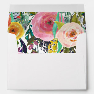 Romantic Garden Colourful Flowers Envelopes
