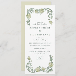 Romantic Garden Floral Wedding Invitation