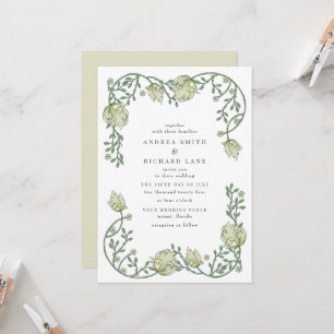 Romantic Garden Floral Wedding Invitation
