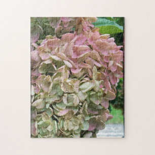 romantic garden hydrangea jigsaw puzzle