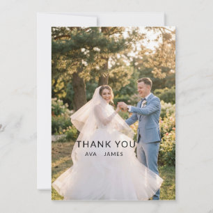Romantic Garden Minimalist Thank You Card