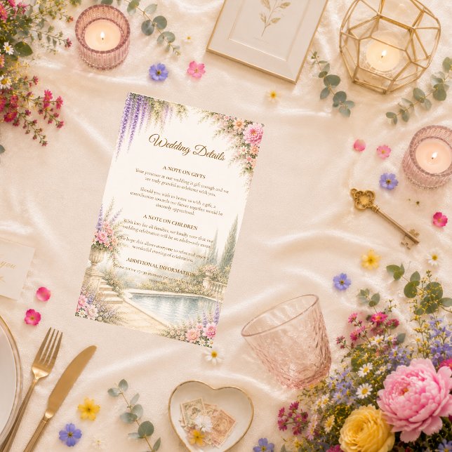 Romantic Garden Wedding Enclosure Card (Creator Uploaded)