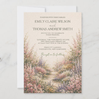 Romantic Garden Wedding Invitation