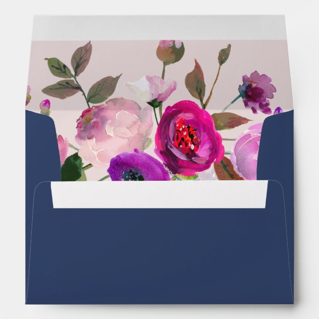Romantic Garden Wedding Invitation Envelope (Back (Bottom))