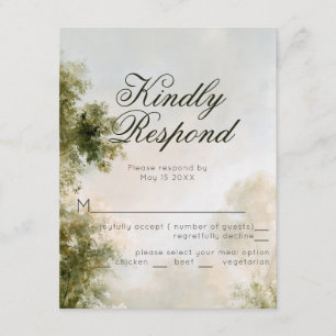 Romantic Garden Wedding RSVP Card