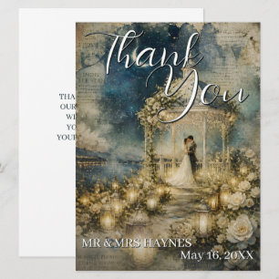 Romantic Garden Wedding Thank You Cards