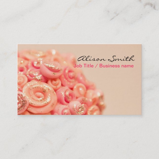 Romantic generic Business card (Front)