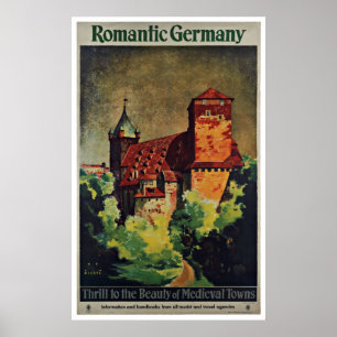 Romantic Germany Vintage Travel Poster