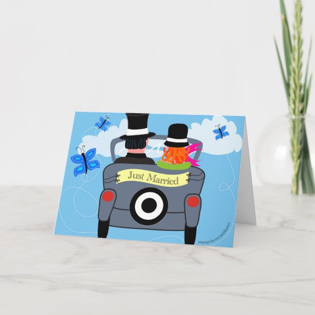 Romantic Get-Away! Wedding Gift or Thank You Card (Front)