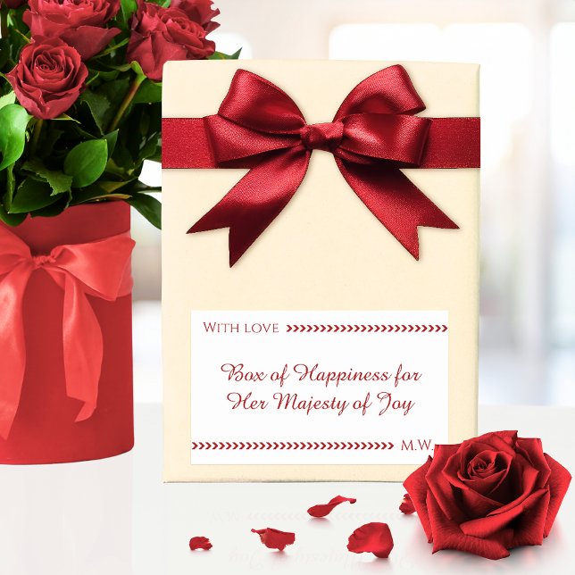 Romantic Gift Wrap for Anniversary Rectangular Sticker (Creator Uploaded)