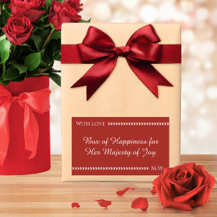 Romantic Gift Wrap for Anniversary Rectangular Sticker