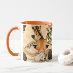 Romantic Giraffe - Gentleman - Add Your Text /Name Mug