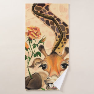 Romantic Giraffe - Gentleman - Funny Bath Towel Set