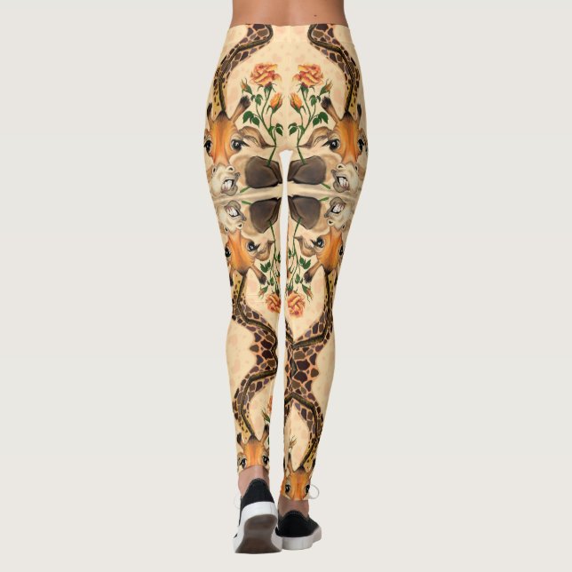 Romantic Giraffe - Gentleman - Funny - Leggings (Back)