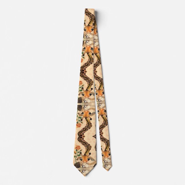 Romantic Giraffe - Gentleman - Funny Tie (Front)