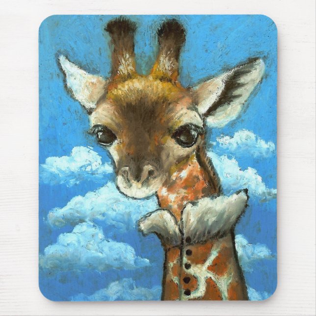 Romantic giraffe mouse mat (Front)