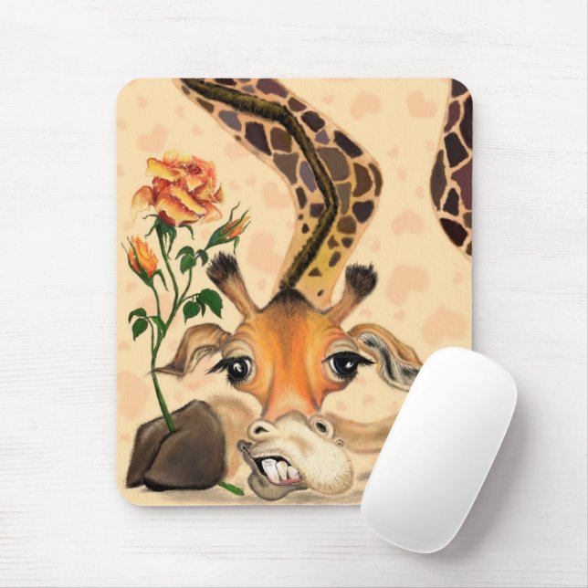 Romantic Giraffe Mouse Pad Gentleman Playful (With Mouse)