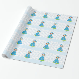 Romantic Girl Wrapping Paper