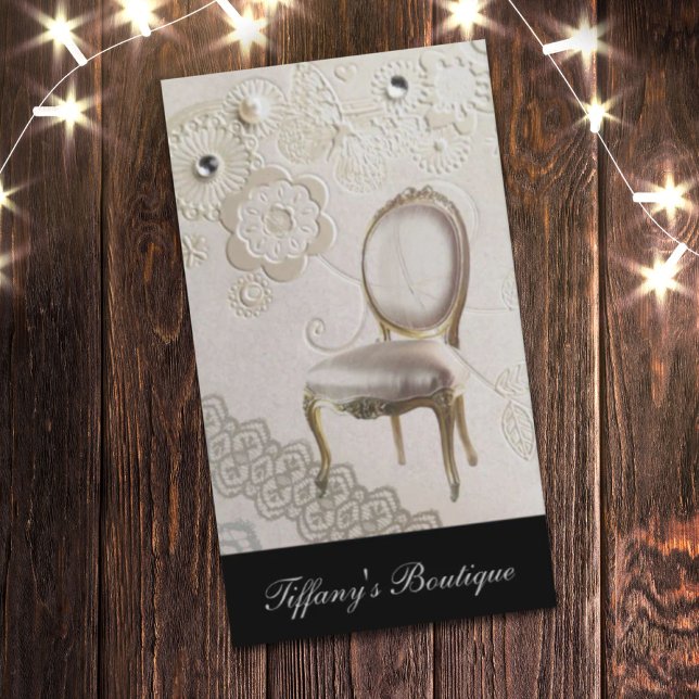 romantic girly chandelier Rococo chair paris Business Card (romantic girly chandelier Rococo chair paris Business Card)
