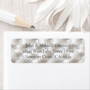 Romantic Glam White Faux Leather 