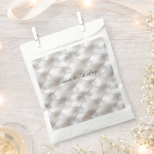 Romantic Glam White Faux Leather  Favour Bags