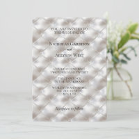 Romantic Glam White Faux Leather Wedding
