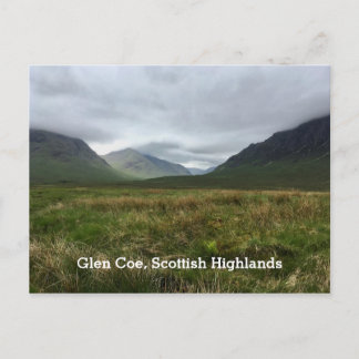 Romantic Glen Coe Mountains Scottish Highlands Postcard