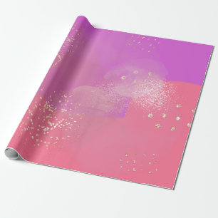 Romantic glitter pink wallpaper wrapping paper