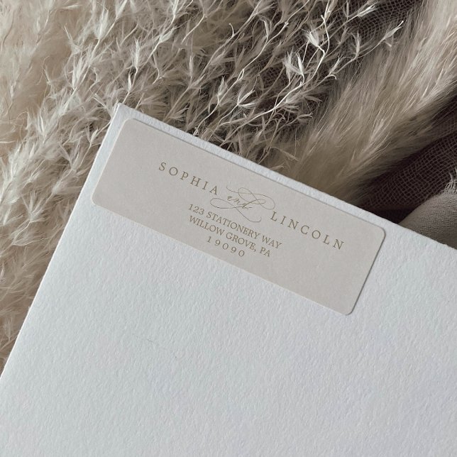Romantic Gold and Ivory Return Address Label (Creator Uploaded)