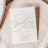 Romantic Gold Calligraphy Flourish The Wedding Of